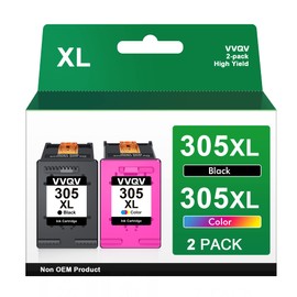 VVQV 305 XL Printer Cartridges 305XL Cartridges Replacement for HP 305 Printer Cartridges for HP DeskJet 2700 2710 2720 2722 DeskJet Plus 4100 4120 4130 Envy 6000 6010 6020 6032 Envy Pro 6400 6420