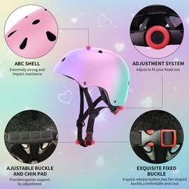 NIKISHAP Kids Bike Helmet for Youth/Teens Impact Resistance and Ventilation Multi-Sport Bicycle Scooter Roller Skate Skateboarding.