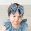 Esumun Baby Girls Waffle Knitting Hair Bow Headwrap, Wool Knitted
