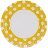 Unique Industries, Polka Dot Paper Plates, 8 Pieces - Yellow