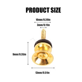 Guitar Strap Buttons Metal Guitar Strap End Button with Mounting Screws and Rubber Cushion for Electric Acoustic Guitar Bass Ukulele Pack of 6