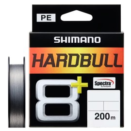 Shimano Hardbull LD-M68X PE Line, 8+ 218.7 yd (200 m), No. 0.8 (19.5 lb), Steel Gray