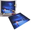 Christmas Tapestry Polyester Fiber Xmas Tree Santa Claus Pattern Hanging