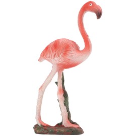 Flamingo Statue Resin Materials Vivid Real Pink Flamingo Ornament for Shelf Desk Decoration