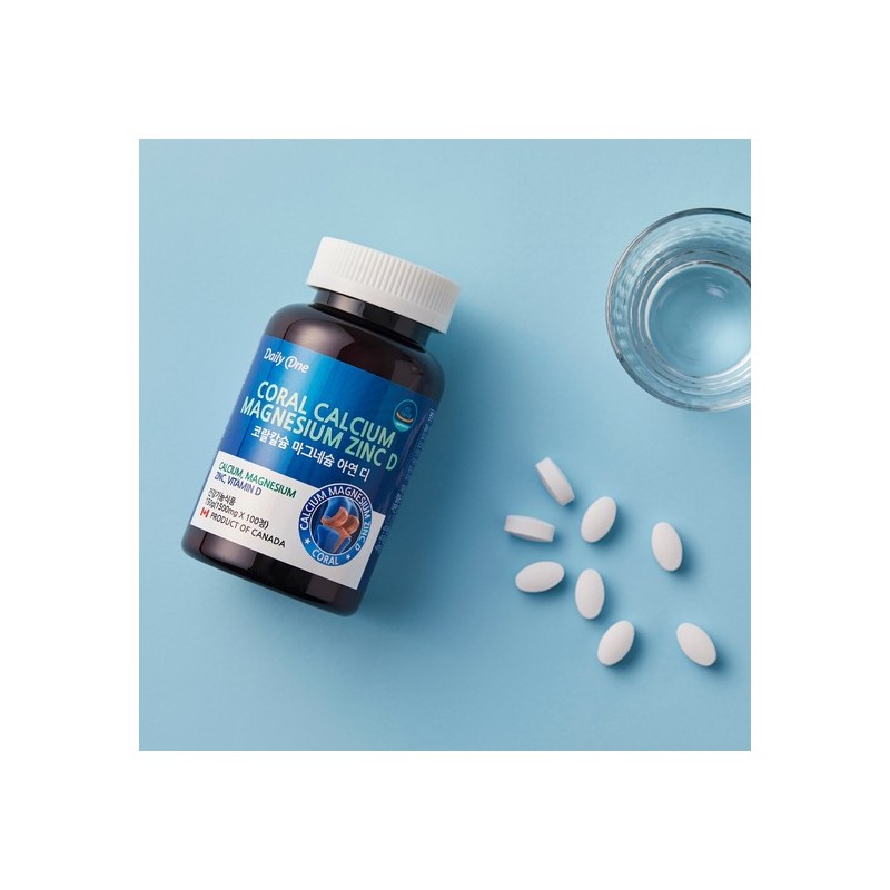 Daily One Coral Calcium Magnesium Zinc D 1,500mg x 100