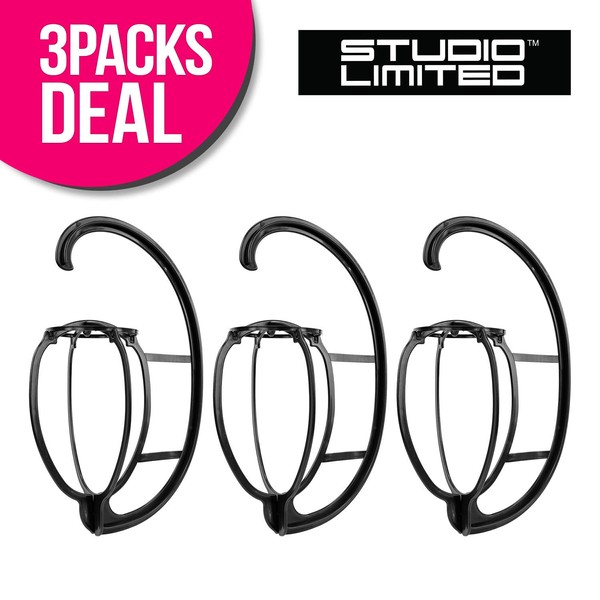 (3 Packs) STUDIO LIMITED Portable Wig Hanger for all wigs