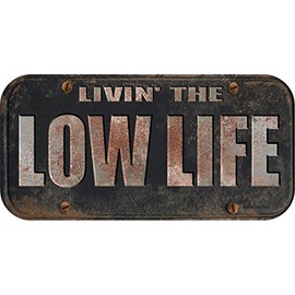 ProSticker 741 4" X 8" Phantom Series Livin' The Low Life Decal Sticker - Not A License Plate