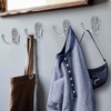 Bolatus Pack of 12 Coat Hooks, Double Wall Hooks, Retro