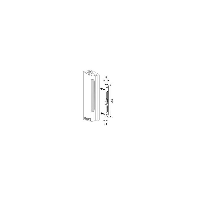 Ferco by Thirard Accesoires Left Centre Door Opener, 190 x