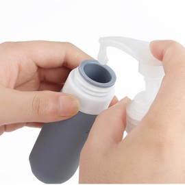 LHMNLU Botellas de viaje de silicona, contenedores dispensadores de artículos de tocador, botellas de viaje aéreo, contenedores recargables a prueba de fugas aprobados por la TSA, sin Bpa (juego de 7)