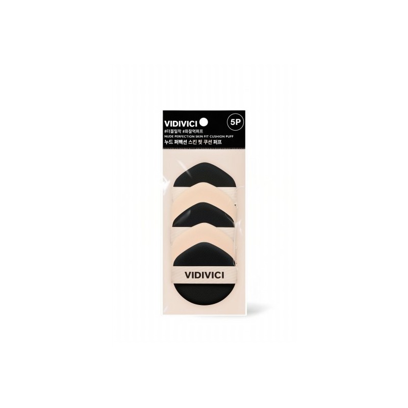 Vidivici Nude Perfection Skin Fit Cushion Puff (5-pack) - Puff
