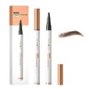 2 Pcs Microblading Eyebrow Pen, 2025 Upgraded 3D Waterproof 4-Tip Eyebrow Pencil, Natural Makeup Long-Lasting Fine Stroke Magic Eyebrow Pencil for Women Stay on All Day (Dark Brown(2 Pcs))