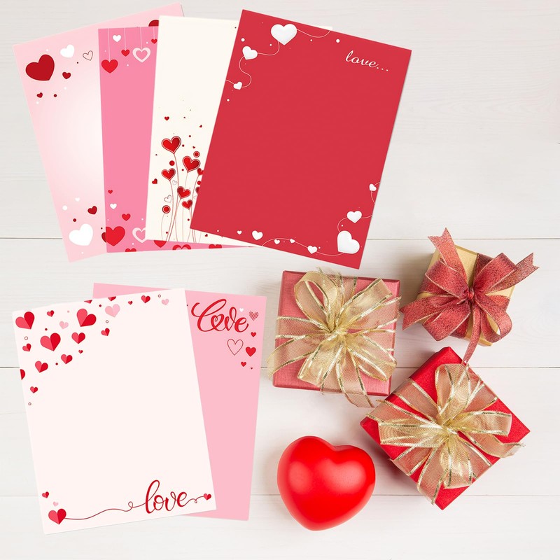 FANOST Valentine‘s Letter Paper Set - 60 Sheets A4 A4