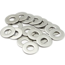 AMLOOPH Washers M10, Large Flat Washers M10 x 20 mm Thickness 2 mm Stainless Steel Washers DIN125 A2 V2A (Pack of 20) M10 Washers Stainless Steel for Screws & Nuts & Threaded Rod