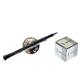 Miniblings Oboe Brooch Musician Music Instrument Jazz Black Mini - Handmade Fashion Jewellery I Lapel Pin Button Pins