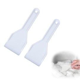 Pack of 2 Fridge Ice Scrapers, Freezer, Robust Plastic Material, Fridge Unclogging Scrapers, Ice Scraper, Ideal for Household and Car, White