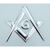 Mason Masonic Chrome Silver Decal Emblem 3D Sticker car Bike