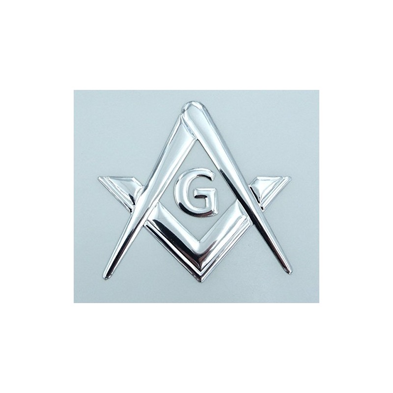 Mason Masonic Chrome Silver Decal Emblem 3D Sticker car Bike