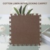 10pcs Cotton Linen Interlocking Carpet Tiles Anti Slip Floor Protection
