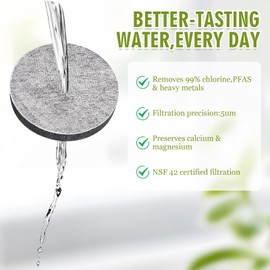 10 PCS Water Bottle Filter Discs Microdisc Filters Compatible with Brita Fill & Go Water Filter Bottles Carafes Reduces Organic Impurities in Drinking Water Faster Filtration Enhanced Durability