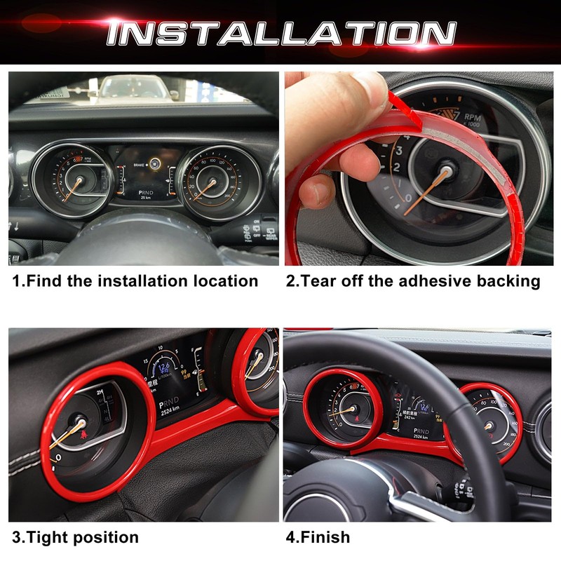 x xotic tech Dashboard Instrument Cluster Panel Trim Compatible with