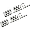 2pcs New 6.2L Emblem 3D Hood Badge Logo Compatible with
