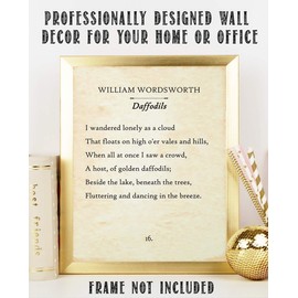 William Wordsworth - I Wandered Lonely-Daffodils - 11x14 Unframed Typography Book Page Print - Great Decor and Gift for Romantic Poetry Fans Under $15