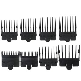 DEARCOOL Clipper Guide Combs Set, 8pcs Hair Clipper Guards (1/16, 1/8, 3/16, 1/4, 3/8, 1/2, 5/8, 3/4 inch), Trimmer Guards For BaBylissPRO Barberology FX870, FX880, FX825, FX673