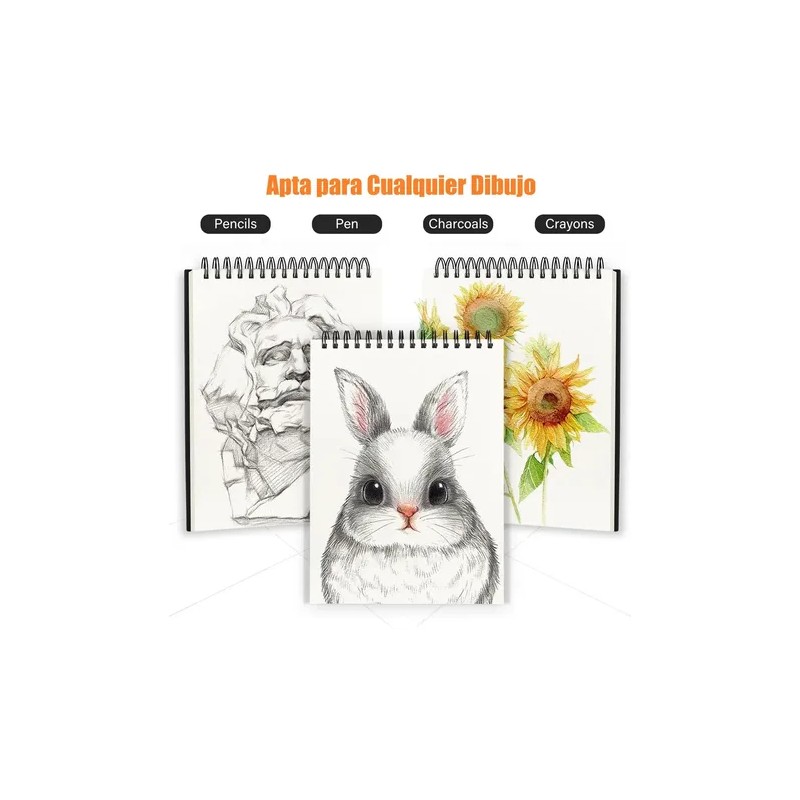 Cuaderno De Dibujo Libretas Profesional Sketchbook 60 Hojas