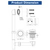 Anpean Brass Tip-Toe Tub Drain Kit with Basket Strainer and