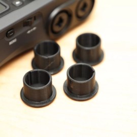 Bioluminous Zoom H6 / H5 Field Recorder XLR Input Caps - Fit Perfectly - Black - Set of Four