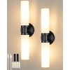 Battery Operated Wall Sconce Set of Two, Modern Rechargeable Wall