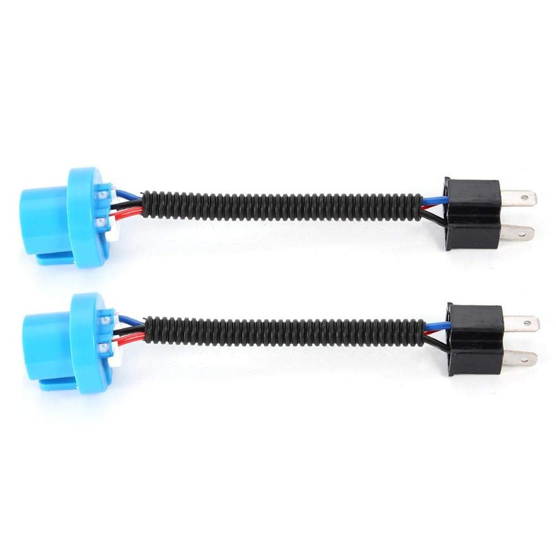 KIMISS Headlight Cable Adapter, 2 Pieces 9007 Male to H4