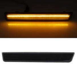 Mynoway LED Side Marker Light Replacement for Challenger 2015-2022, 4 PCS Smoked Lens Front Rear Side Fender Parking Position Lamp Assembly