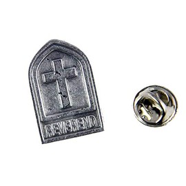 6030488 Reverend Lapel Pin Tie Tack Brooch Church Cross Christian Minister Clergy