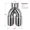 Upower Dual Exhaust Tip 3 Inch Inlet 3" outlet 9.5"