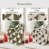 Douceur Christmas Tree Throw Blanket, Ultra Soft Olive Green Fluffy