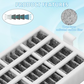 W10311524 Filtro de Aire de Repuesto para Refrigerador, Filtro de aire de Refrigerador Ultra Duradero W10311524 pieza de Repuesto, Para AIR1 2319308 W10335147 1876318 W10311524, Qi