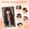 Benehair Clip-In Real Hair Fringe, French Air Fringe, Real Hair