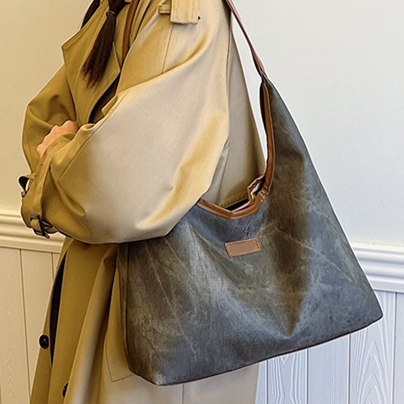 Shoulder Bag for Women Soft PU Leather Minimalistic Top Handle