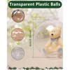 30 Pcs Christmas Baubles Clear Plastic Transparent Baubles Fillable Xmas