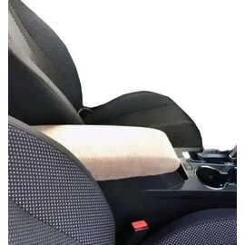 Car Console Covers Plus Handmade in USA Designed for GMC Acadia 2007-2016 Fleece Auto Armrest Center Console Cover Protector Light Tan
