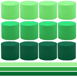 Crepe Paper Green Crepe Ribbons 4.5 cm x 25 m Crepe Paper Crepe Paper for Wedding Birthday Party Celebration Decoration Paper Folds Crafts Paper Art Background Streamers Paper Maypole Ribbons