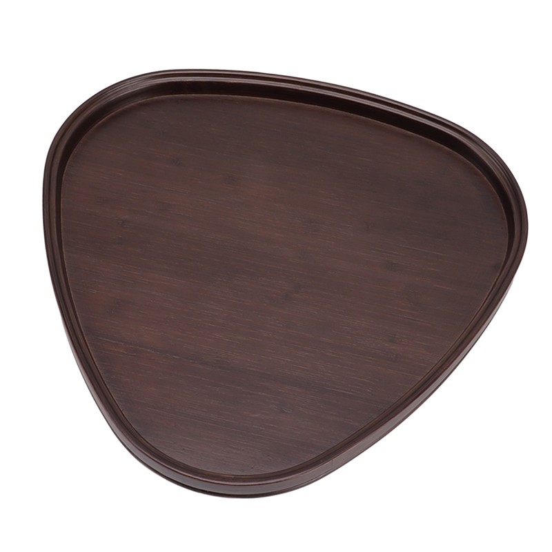 Wood Serving Tray Sturdy Bamboo Simple Elegant Triangular Multifunction Wooden