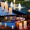 GenSwin Outdoor Candles with Remote Timer for Lanterns, 2 Pack