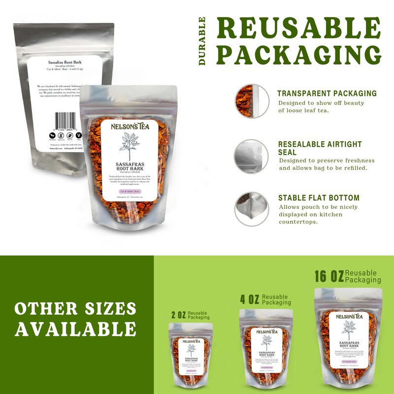 Nelson’s Tea - Sassafras Root Bark Cut & Sifted -