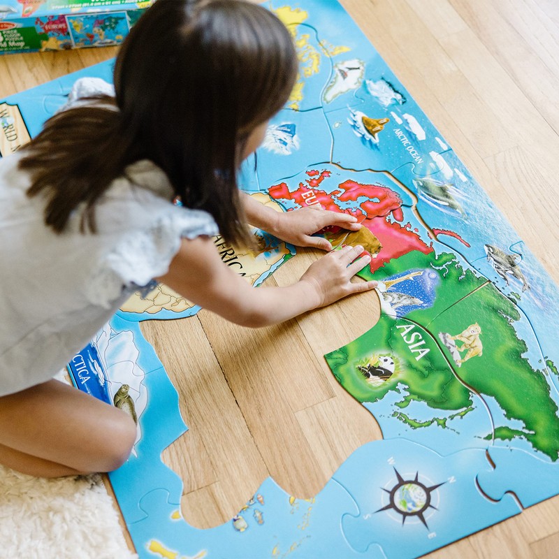 Melissa & Doug World Map Jumbo Jigsaw Floor Puzzle (33
