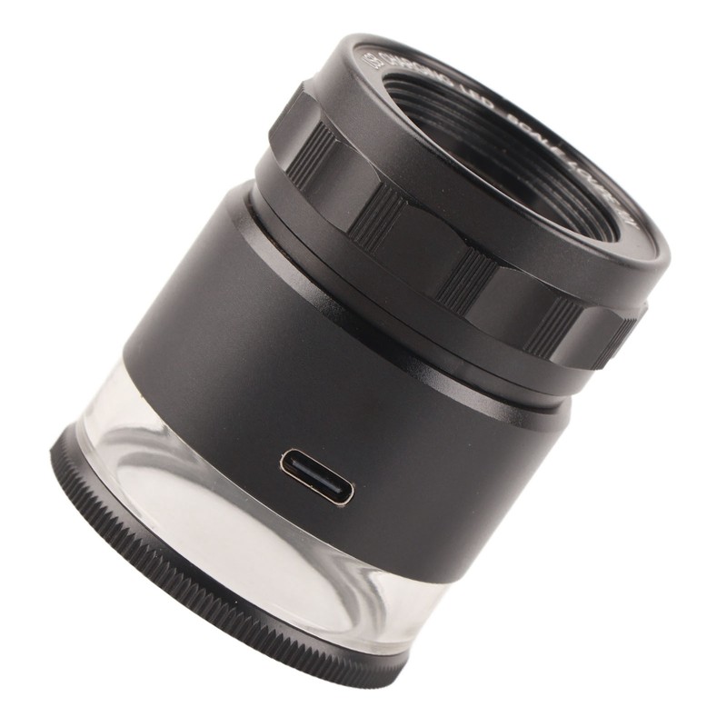 Illuminated Jewelers Loupe 6 LEDs 10X Rechargeable 28mm Field LED
