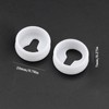 25 Pcs Round Keyhole Photo Frame Hanger Accessories, 20mm Plastic