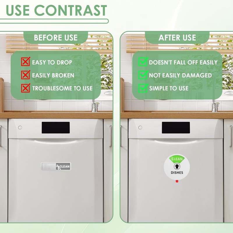 Dishwasher Magnet Clean Dirty Sign Indicator Acrylic Dishwasher Sign Universal